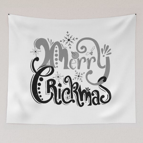 Item preview, Merry Crickmas - typographic version designed and sold by EmilieZaenker.