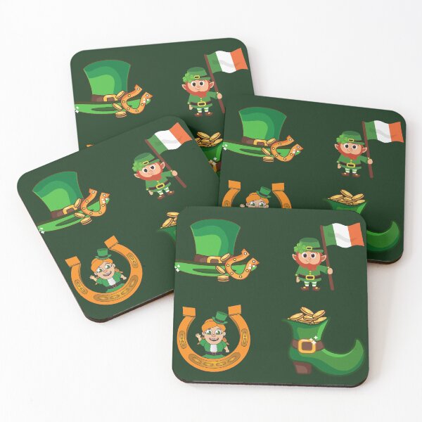 Item preview, St. Patricks Day Leprechauns, Hat and Shoe designed and sold by Ellisen Prints.