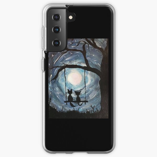 Starry night galaxy cats. Samsung Galaxy Soft Case