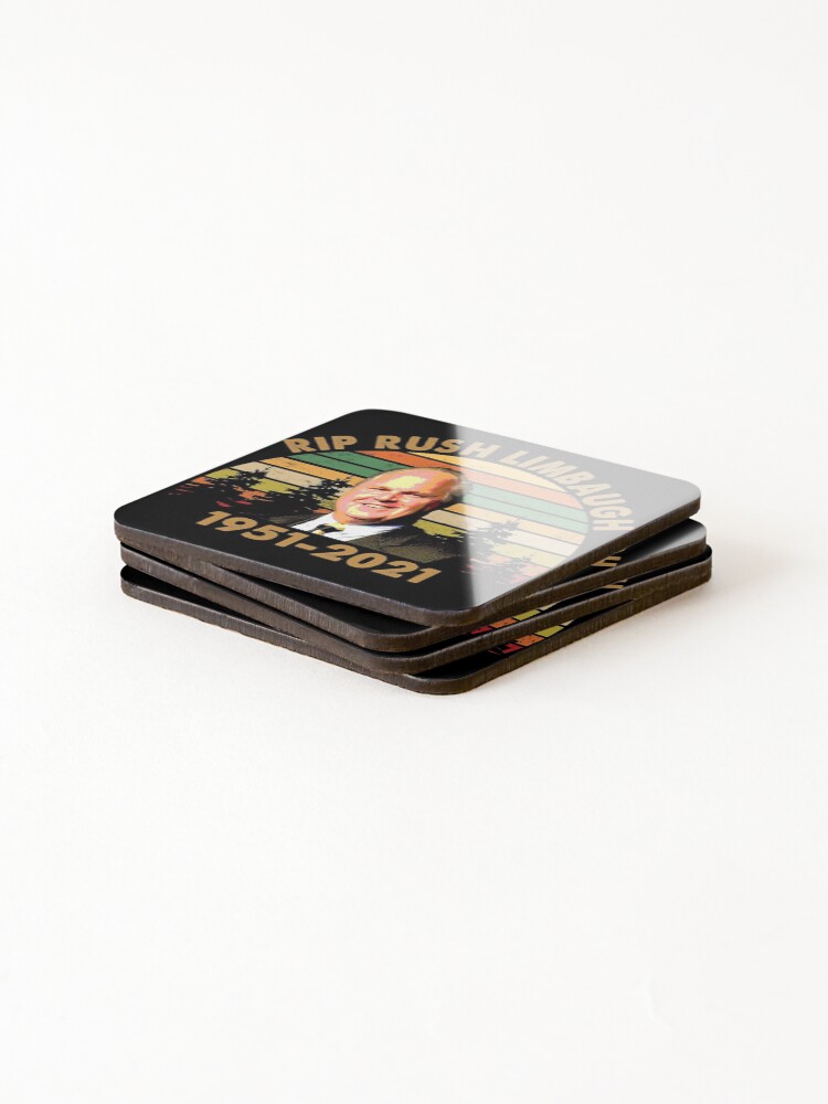 Thumbnail 4 of 5, Coasters (Set of 4), RIP RUSH LIMBAUGH designed and sold by onjami.
