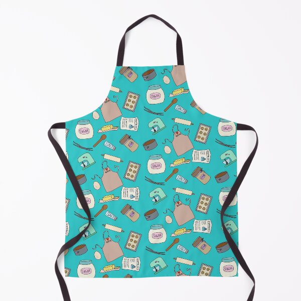 Item preview, Baking Pattern - Cute Baker - Teal designed and sold by BundaBear.