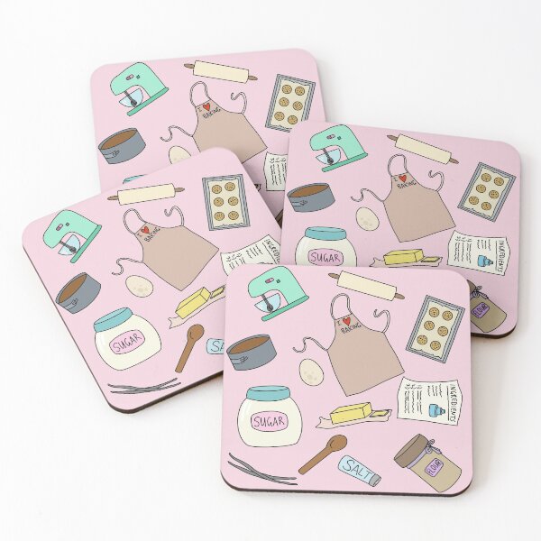 Item preview, Baking Pattern - Cute Baker - Pink designed and sold by BundaBear.