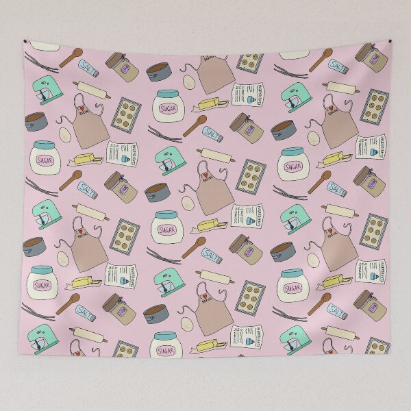 Item preview, Baking Pattern - Cute Baker - Pink designed and sold by BundaBear.