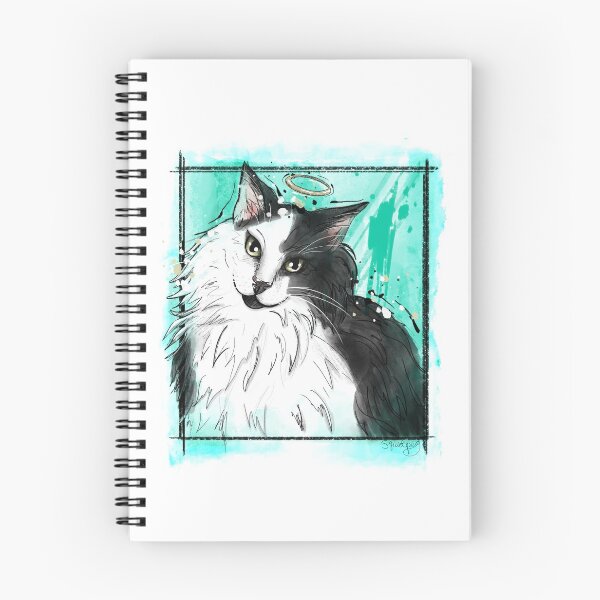 Item preview, Black and White Cat - Digital Watercolor designed and sold by Chrissy Hoff Hudson.