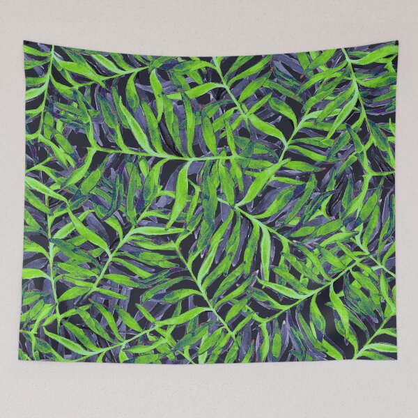 Item preview, Hamptons style Tropical palm leaf pattern designed and sold by LaBellCreative.