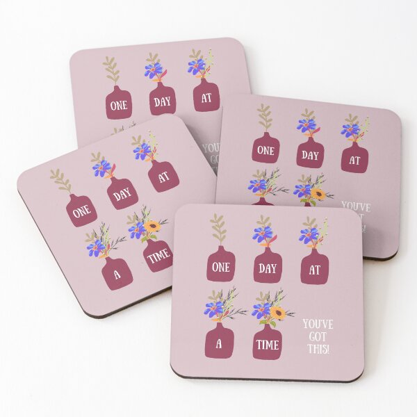 Item preview, One Day at a Time | Inspirational Goal Chaser designed and sold by WildChildSays.