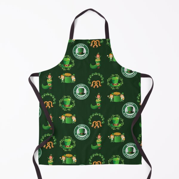 Item preview, Happy St. Patricks Day Clover, Hat And Leprechauns designed and sold by Ellisen Prints.