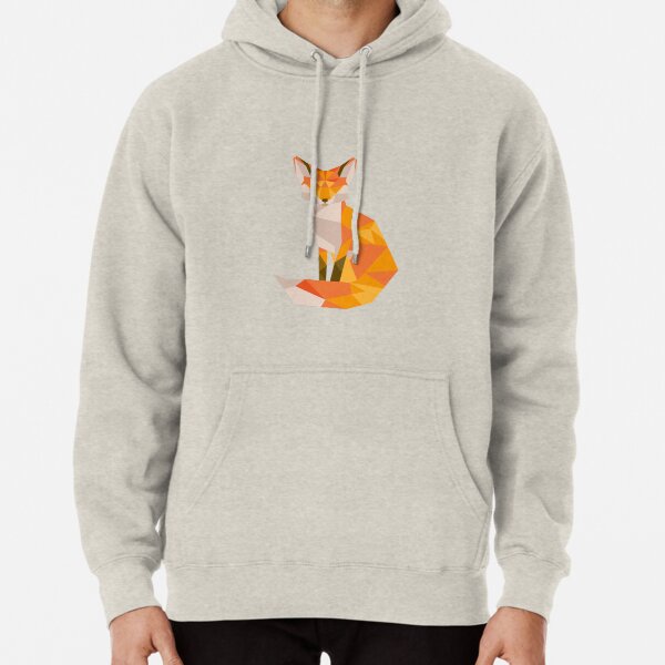Geometric Fox Pullover Hoodie