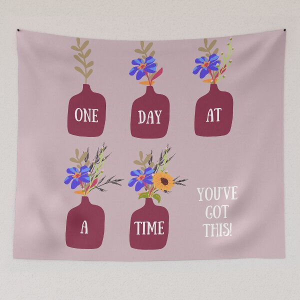 Item preview, One Day at a Time | Inspirational Goal Chaser designed and sold by WildChildSays.