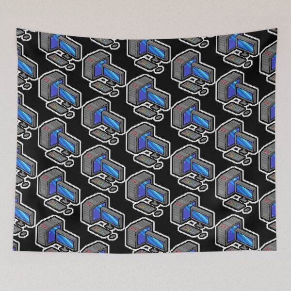 Item preview, Gaming PC Black Blue - Pixel Art designed and sold by Alex Garcia.