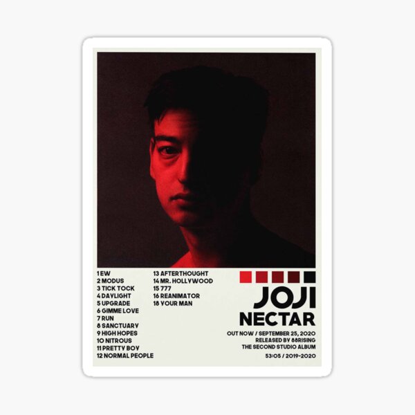 Joji Poster Nectar Minimalist Sticker