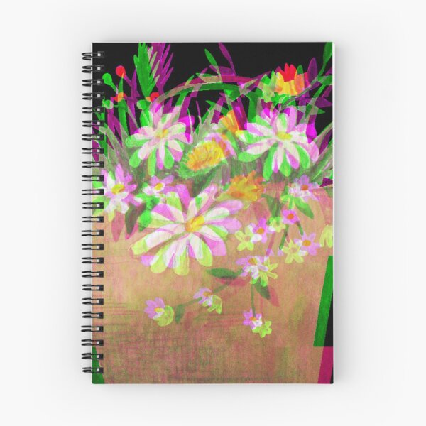 Item preview, Shiny colorful three-dimensional flowers on a black background designed and sold by airspecter.