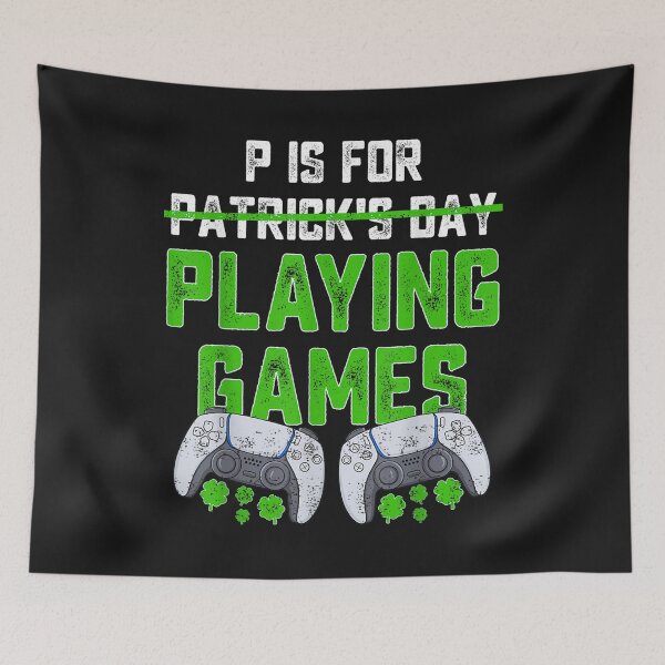 Item preview, P Is For Playing Games St Patricks Day Funny Gamer Boys Kids T-Shirt designed and sold by Lukifo-Caster.