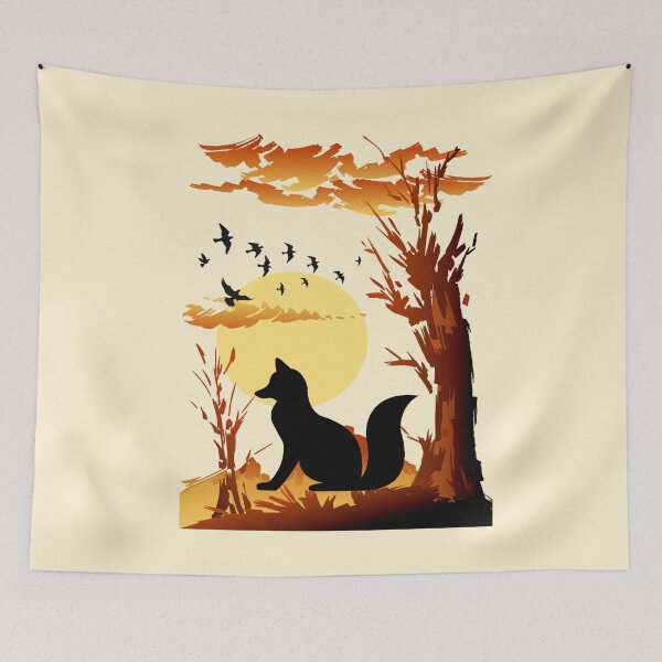 Item preview, cute fox at sunset  designed and sold by josephfanous.