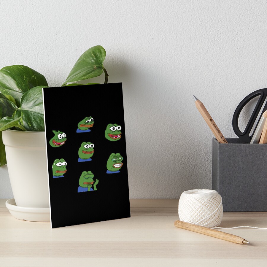 Pepe Twitch Emotes Pack Art Board Print By Olddannybrown Redbubble