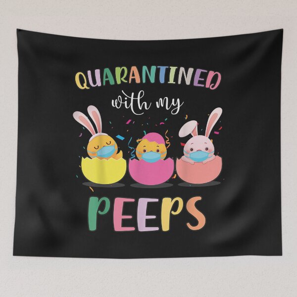 Item preview, Quarantined With My Peeps bunny face mask Easter day 2021 T-Shirt designed and sold by Lukifo-Caster.