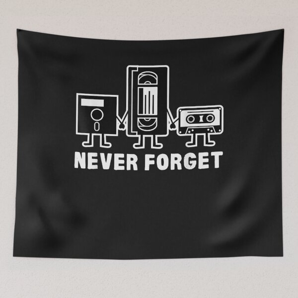 Artikelvorschau, Retro Vintage Never Forget Cassette Tape T-Shirt entworfen und verkauft von Lukifo-Caster.