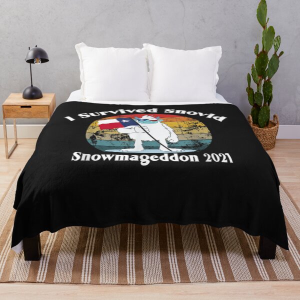 Item preview, Snowmageddon 2021 I Survived Snovid Texas Snow Retro T-Shirt designed and sold by Lukifo-Caster.