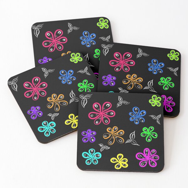 Item preview, Ribbon flowers with white leaves designed and sold by Design-Focus.