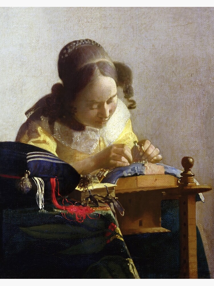 Johannes Vermeer - The Lacemaker (De kantwerkster) (1670