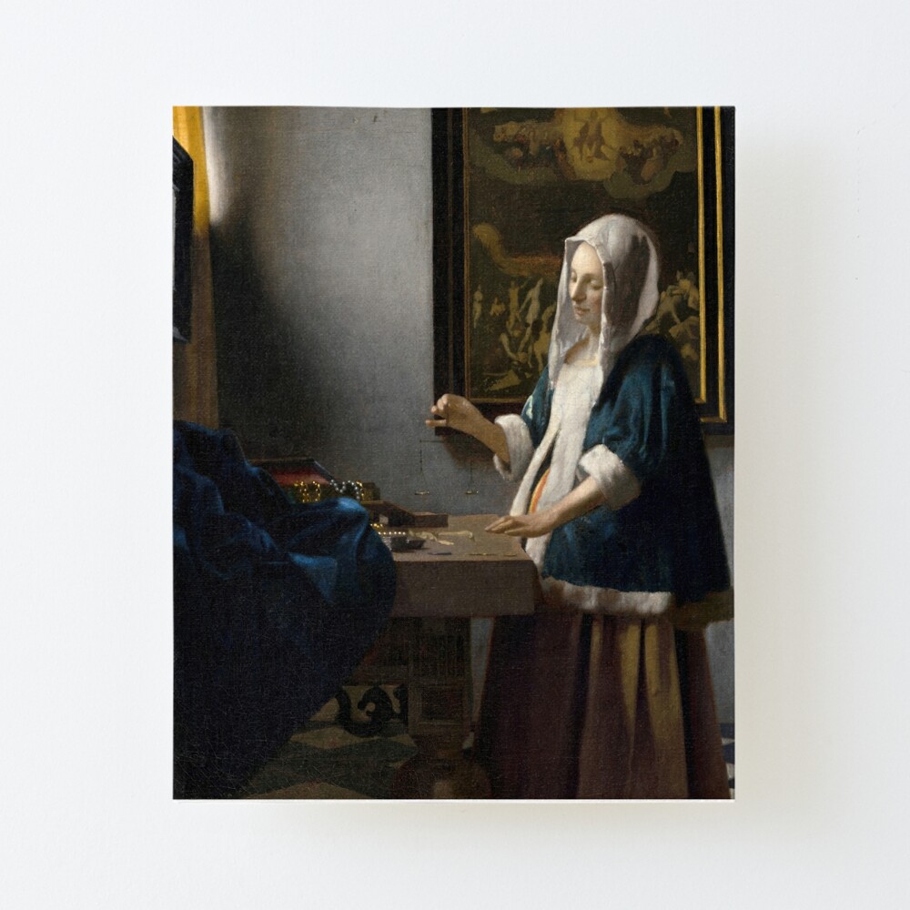 Johannes Vermeer - Woman Holding a Balance (Vrouw met weegschaal) (1662)  Poster for Sale by HistoryRestored