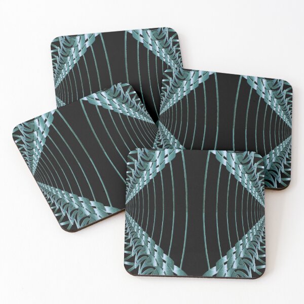 Item preview, Corset Lacing Pattern Teal Black - Abstract designed and sold by Xarah.