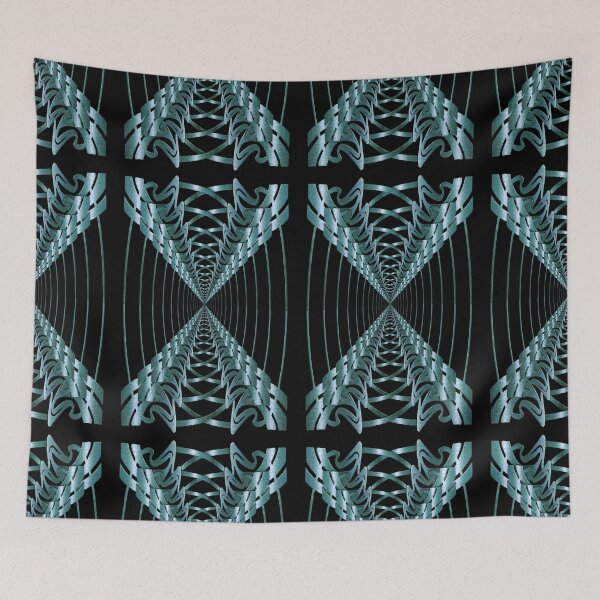 Item preview, Corset Lacing Pattern Teal Black - Abstract designed and sold by Xarah.