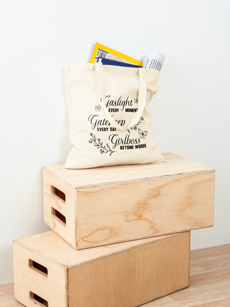 Alternate view of Gaslight Gatekeep Girlboss Meme Tote Bag