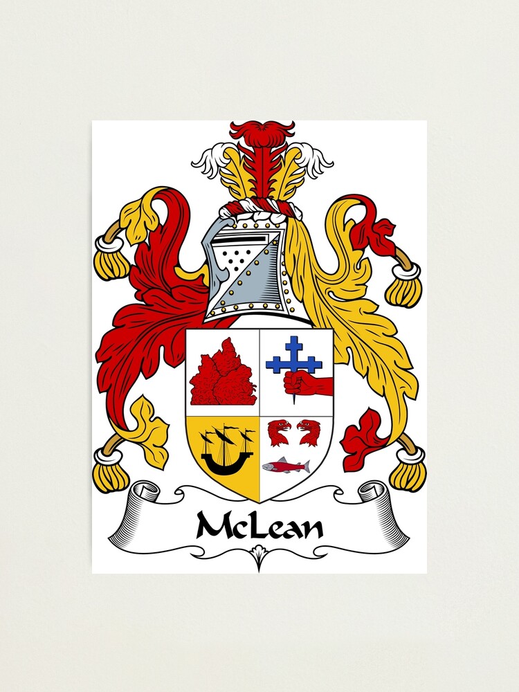 "McLean Coat of Arms / McLean Family Crest" Photographic Print for Sale