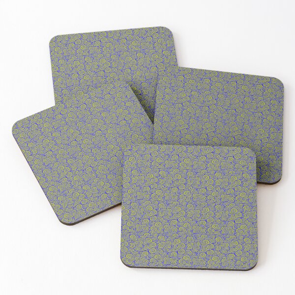 Item preview, Traditional Japanese wave pattern yellow blue designed and sold by Oni Kanzen.