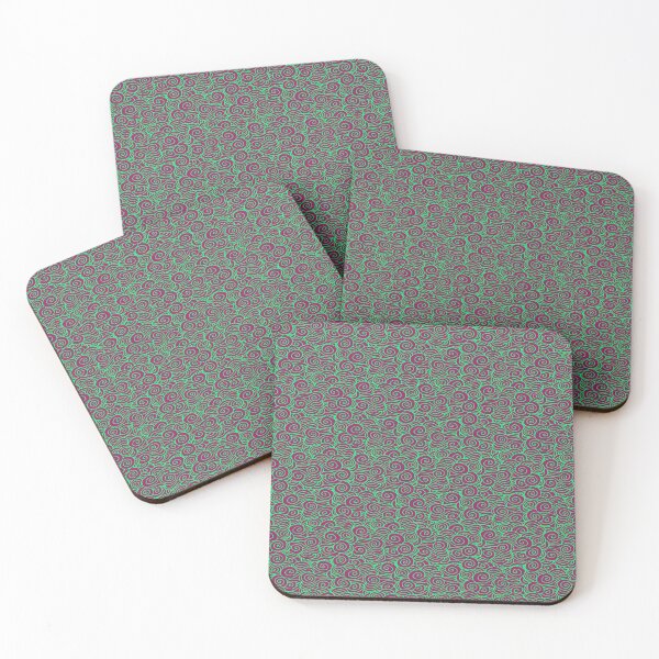 Item preview, Traditional Japanese wave pattern green red designed and sold by Oni Kanzen.