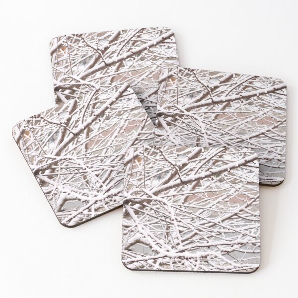 Item preview, Snow on tree branches designed and sold by wineandwords.