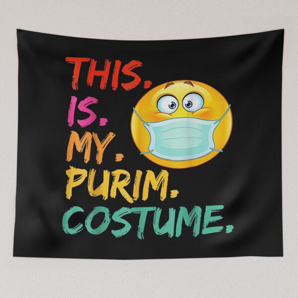 Item preview, This Is My Purim Costume funny Jewish Face Mask designed and sold by JayeBraden.