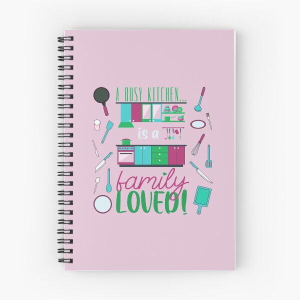 Item preview, A Busy Kitchen...is a Family Loved! (Burg/Green/Aqua on Pink) designed and sold by PawsitiveMum.