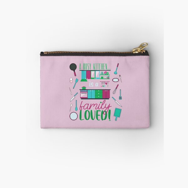 Item preview, A Busy Kitchen...is a Family Loved! (Burg/Green/Aqua on Pink) designed and sold by PawsitiveMum.
