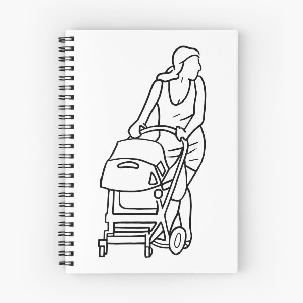Item preview, Mother with Pushchair designed and sold by PrileyRileyArt.