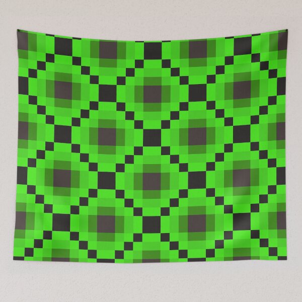 Item preview, Pattern Chessboard Black And Green Vibrant 8bit  designed and sold by dreamofdenim.