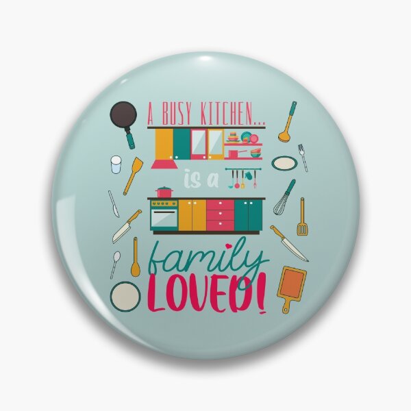 Item preview, A Busy Kitchen...is a Family Loved! (Yellow/Turq/Orange on Teal) designed and sold by PawsitiveMum.
