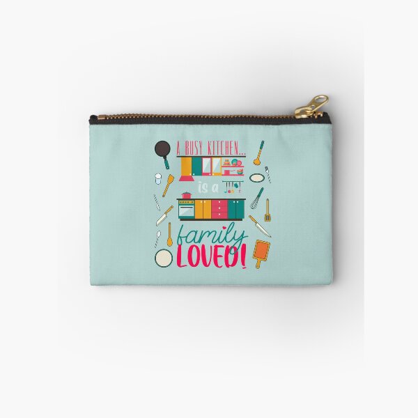 Item preview, A Busy Kitchen...is a Family Loved! (Yellow/Turq/Orange on Teal) designed and sold by PawsitiveMum.