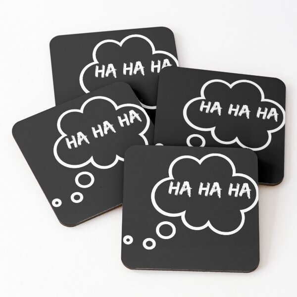 Item preview, Ha Ha Ha in a thinking bubble art designed and sold by Helen Marvellous.