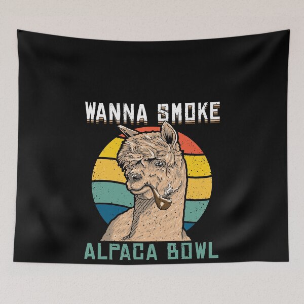 Artikelvorschau, Wanna smoke Alpaca Bowl Alpaka Cool Tiere Llama entworfen und verkauft von redshirtz.