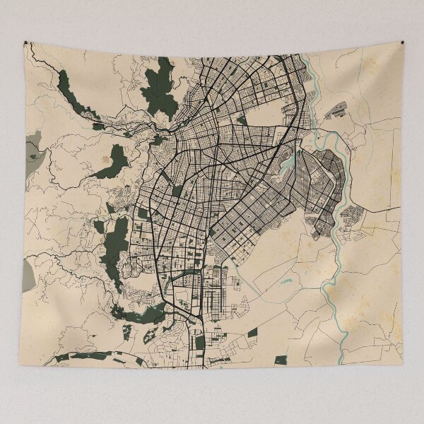 Item preview, Cali City Map of Colombia - Vintage designed and sold by deMAP.