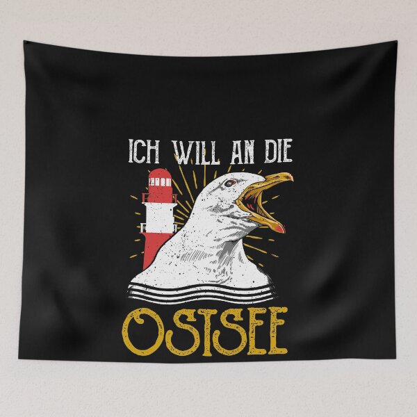 Item preview, I want to go to the Baltic Sea Seagull Beach Vacation designed and sold by redshirtz.