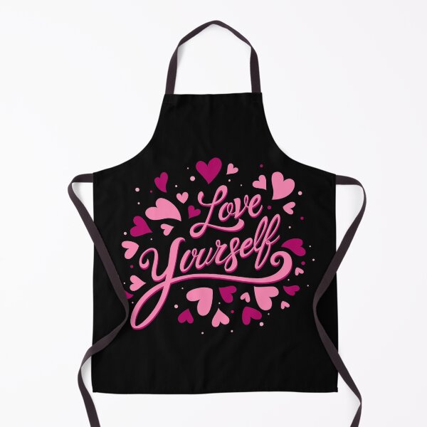 Item preview, Love Yourself with Red & Pink Hearts on Black designed and sold by ReesDesigns.