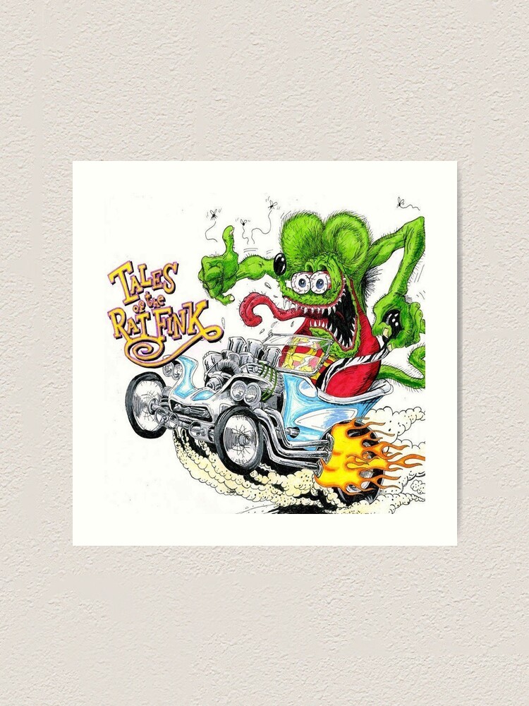 Rat Fink Art Print For Sale By Fikrshop Redbubble