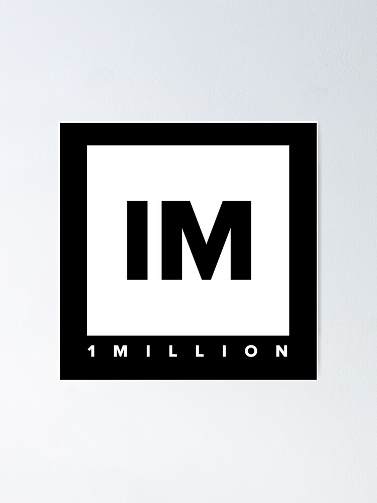 1 Million Dance Studio Logo White Version Poster By Gdragon Redbubble