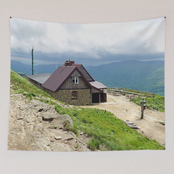 Item preview, Mountain shelter in Bieszczady Mountains, Poland designed and sold by NavorolArt.