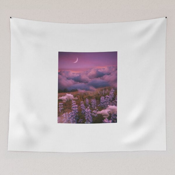Item preview, Field of purple flowers with purple clouds  designed and sold by Empiirean123.