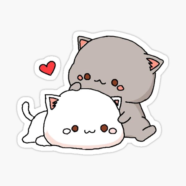 Pusheen Kittys in Love- Cat Lover Sticker