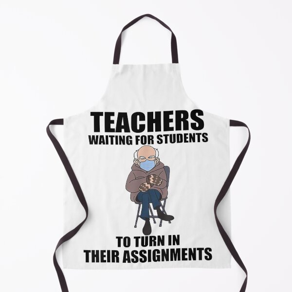 Item preview, Teachers Waiting For Students Funny Bernie's Mittens Meme designed and sold by vickiknopp.